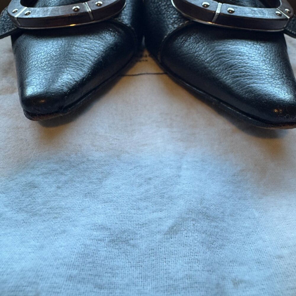 Prada Black Slingback Pumps - Picture 2 of 6